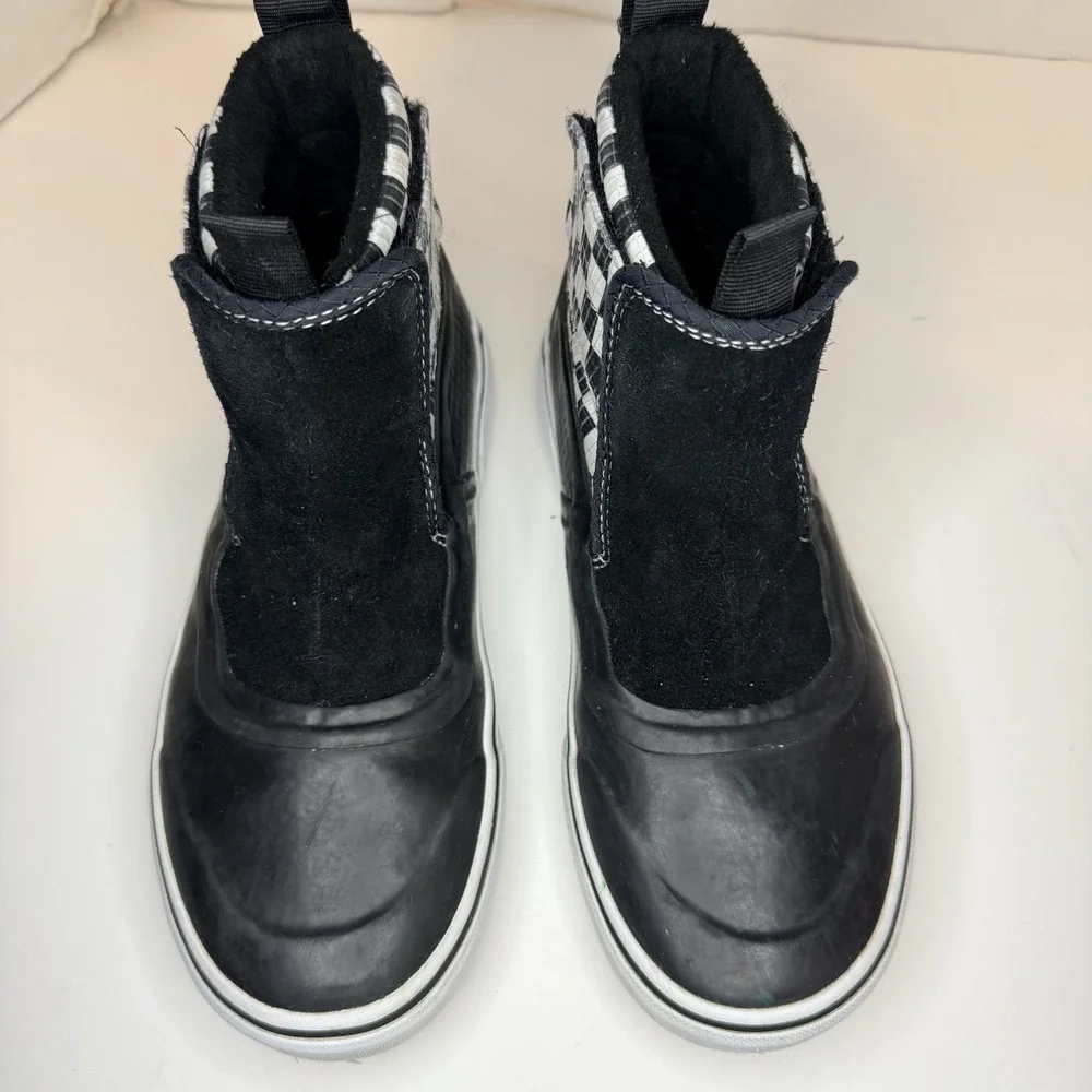 Vans Quarter Slip On Hi Terrain V MTE Black White Check Boots Kids Youth Size 3 - Picture 7 of 16
